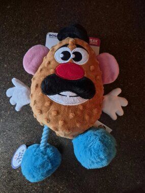 Hasbro Mr. Potato Head Squeaky & Rope Dog Toy